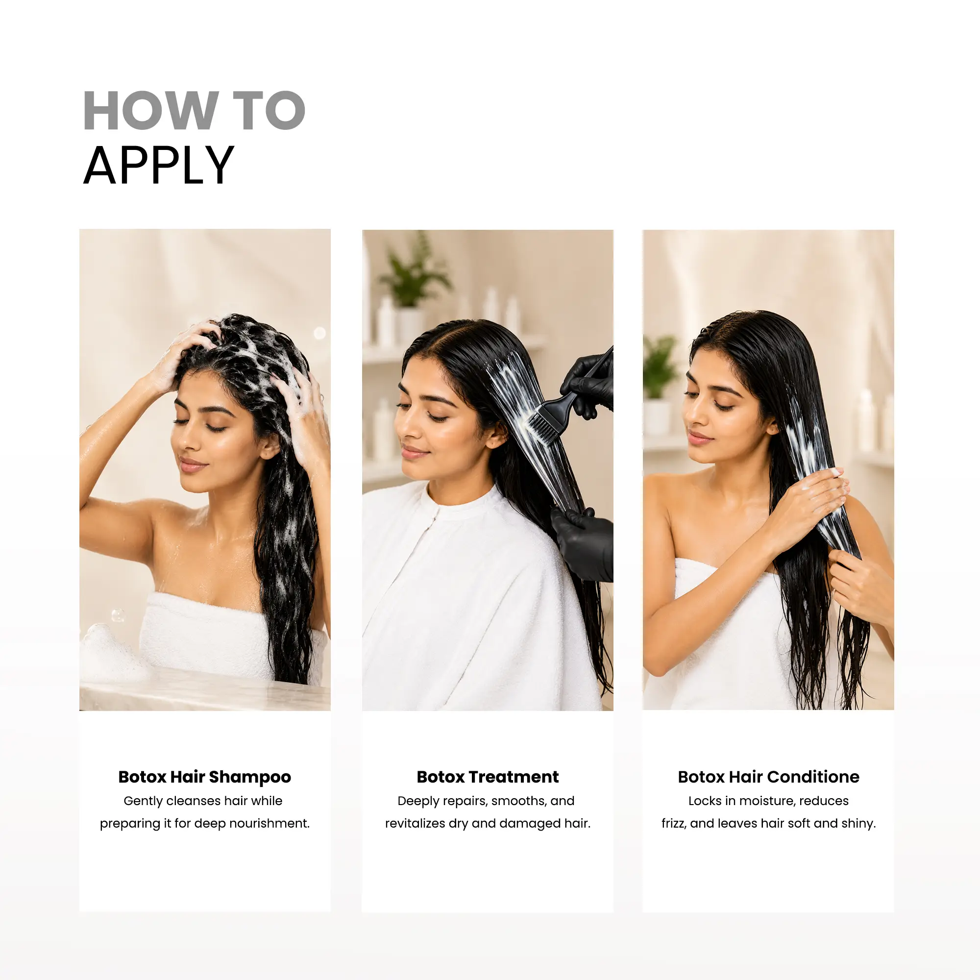 KERA FINE BOTOX HAIR SHAMPOO AND CONDITIONER COMBO | DEEP REPAIR & SMOOTHENING | 250ML EACH 9 Kera Fine Botox Shampoo and Conditioner Combo How to Use