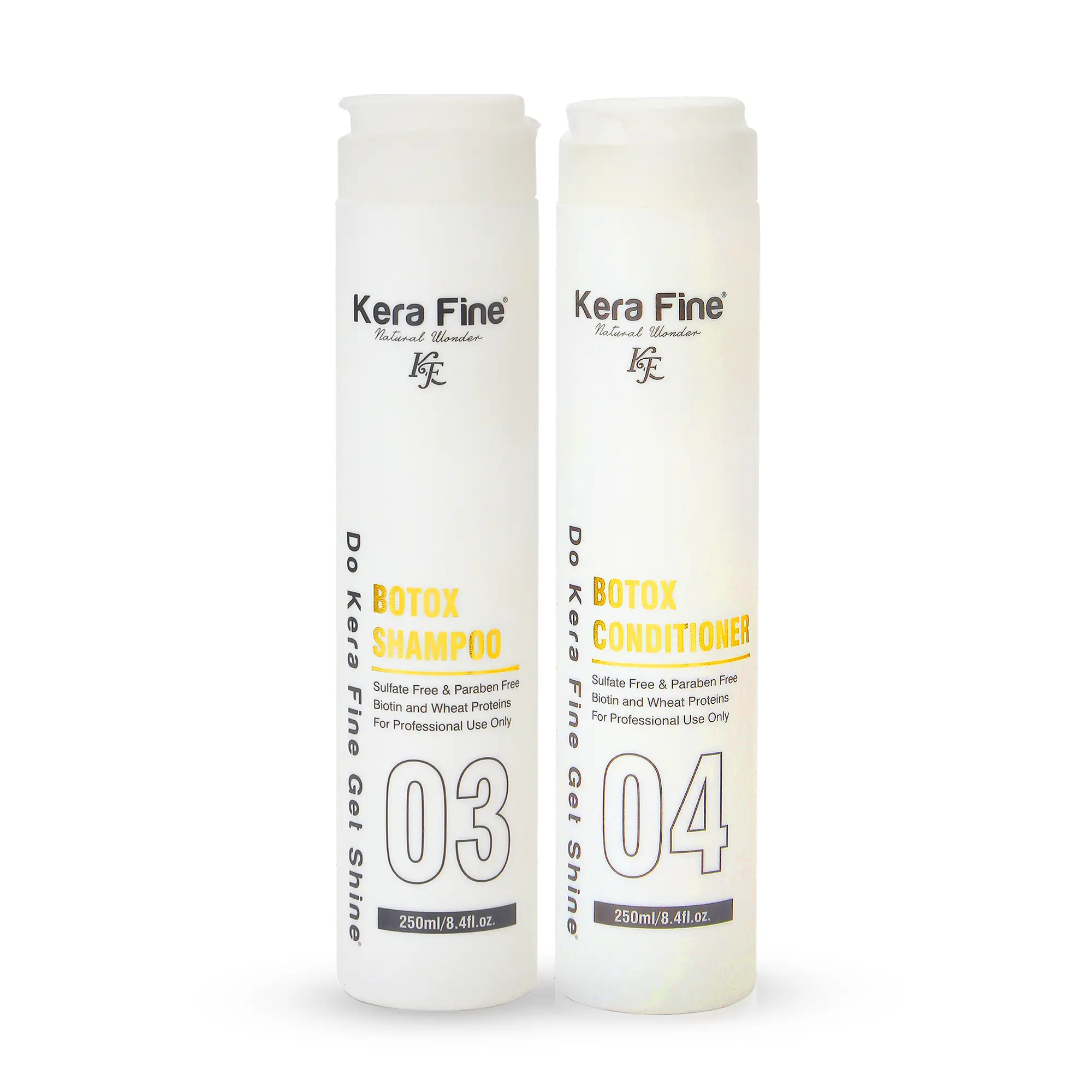 KERA FINE BOTOX HAIR SHAMPOO AND CONDITIONER COMBO | DEEP REPAIR & SMOOTHENING | 250ML EACH 4 Kera Fine Botox Shampoo and Conditioner Combo