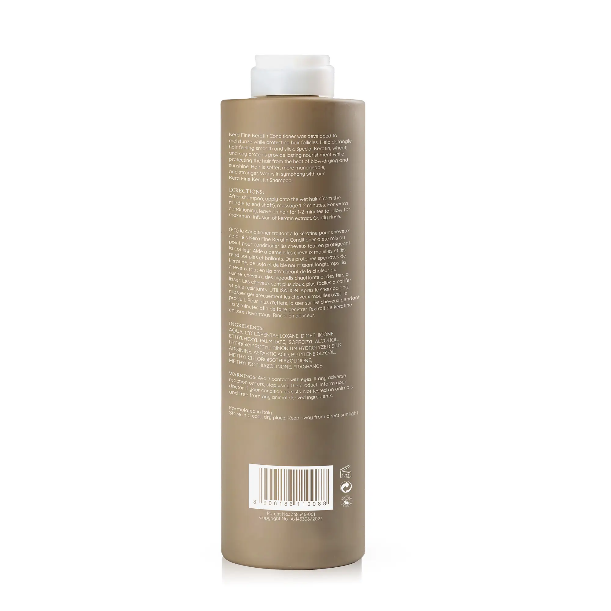 KERA FINE KERATIN HAIR CONDITIONER (1000 ML) 6 Kera Fine Keratin Conditioner Back
