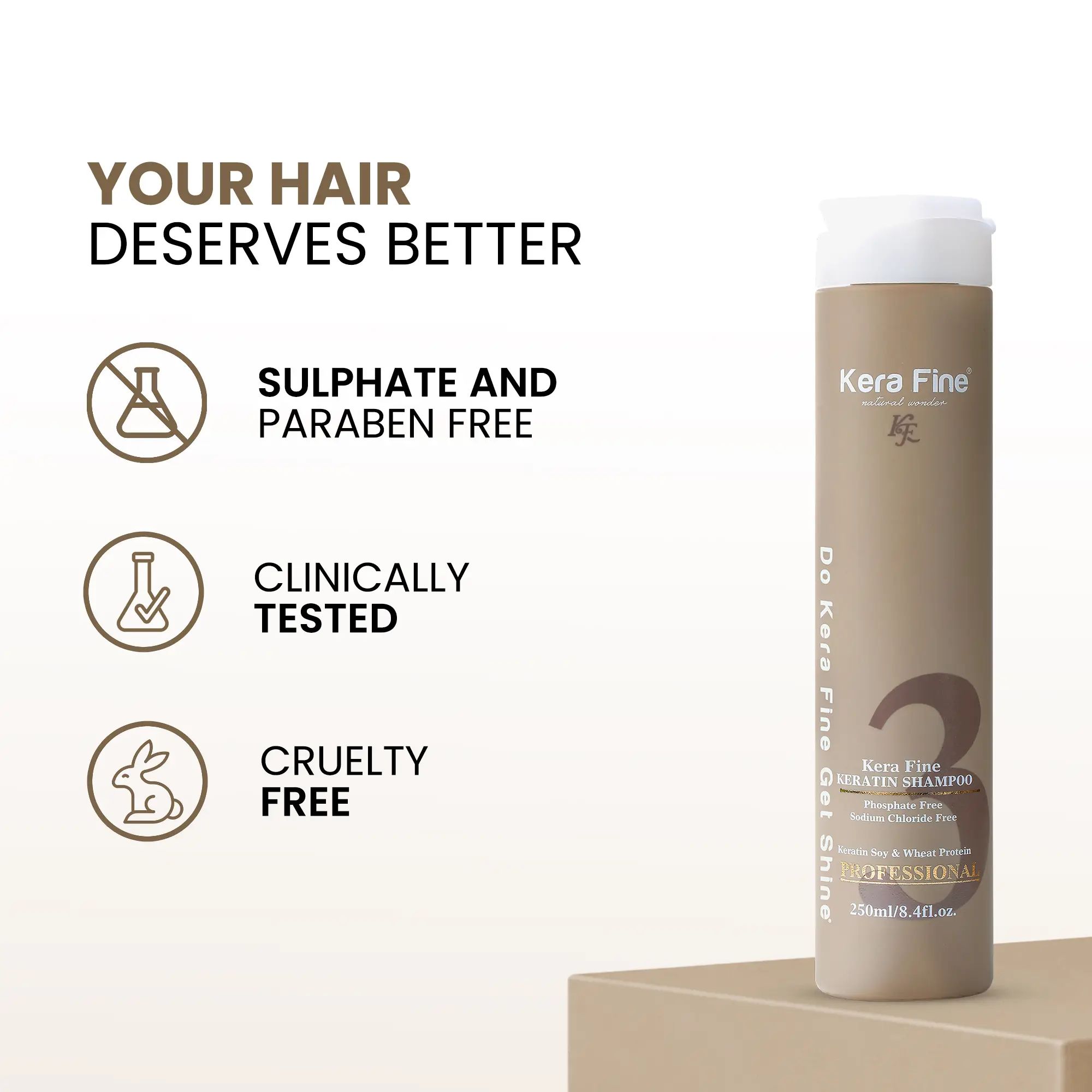KERA FINE KERATIN SHAMPOO (250 ML) 7 Kera Fine Keratin Shampoo Features