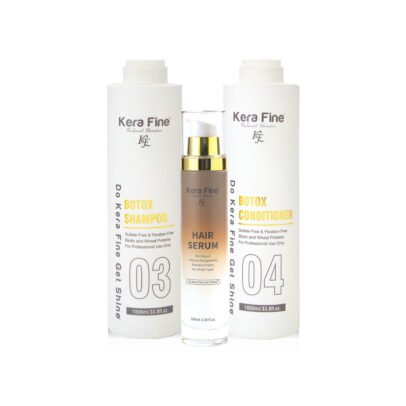 Kera Fine Shampoo, Conditioner, and Hair Serum Combo