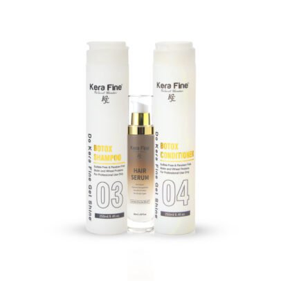 Kera Fine Shampoo, Conditioner, and Hair Serum Combo