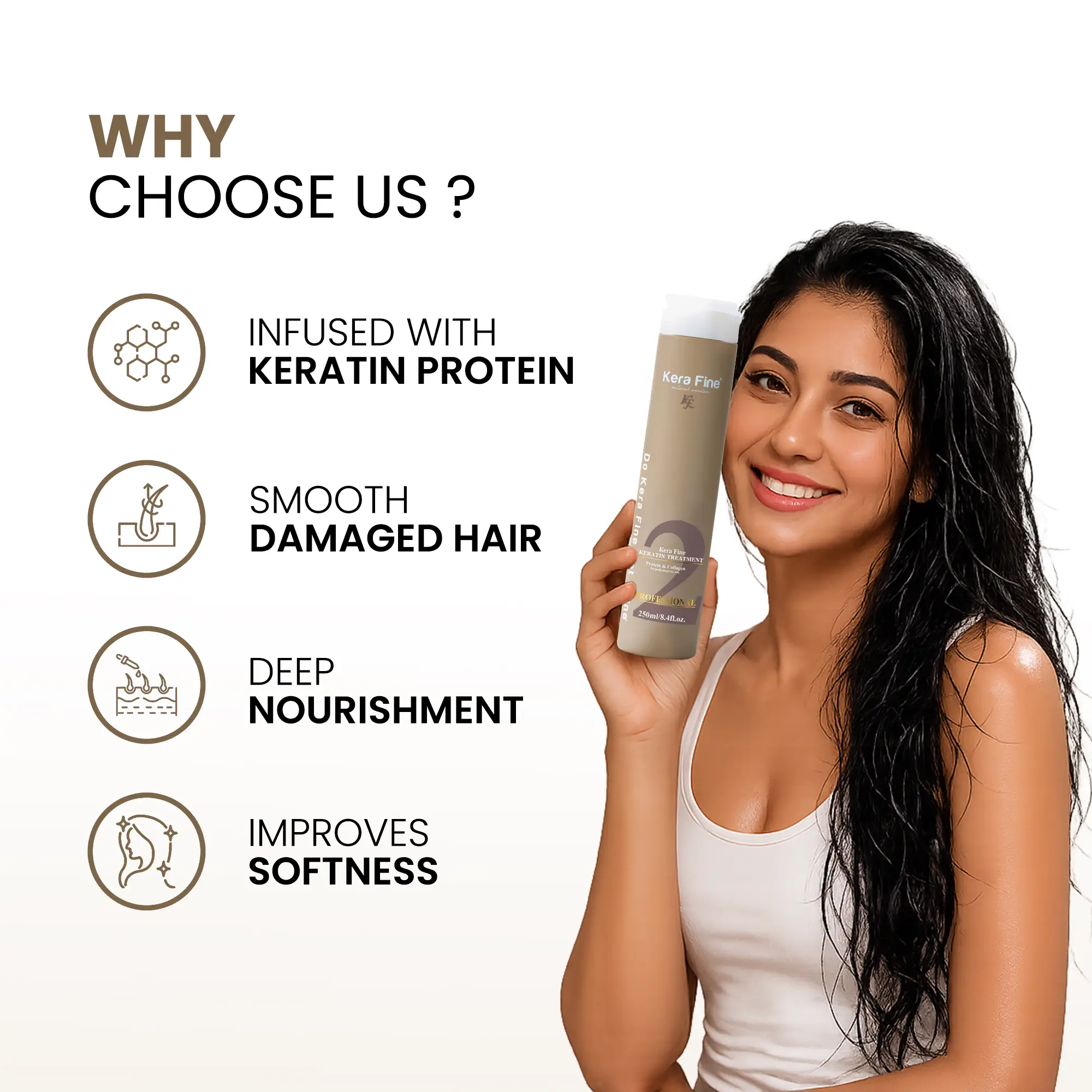 KERAFINE KERATIN TREATMENT (250 ml) 8 Kera Fine Keratin Treatment Benefits