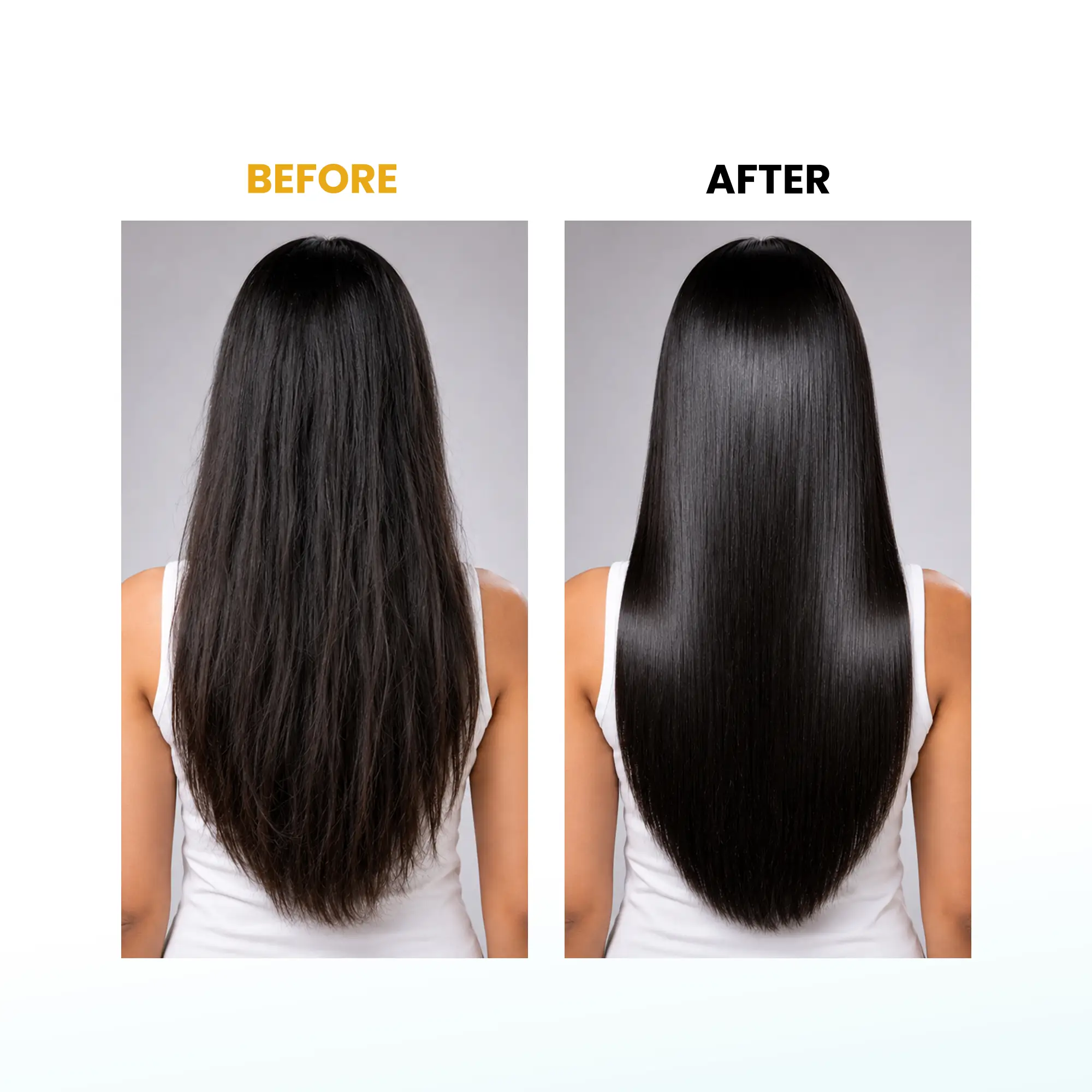 KERA FINE SHINE PRO HAIR SERUM – ADVANCED SMOOTHING SERUM FOR GLOSSY, SILKY HAIR (125 ml) 5 Kera Fine Shine Pro Hair Serum Before & After