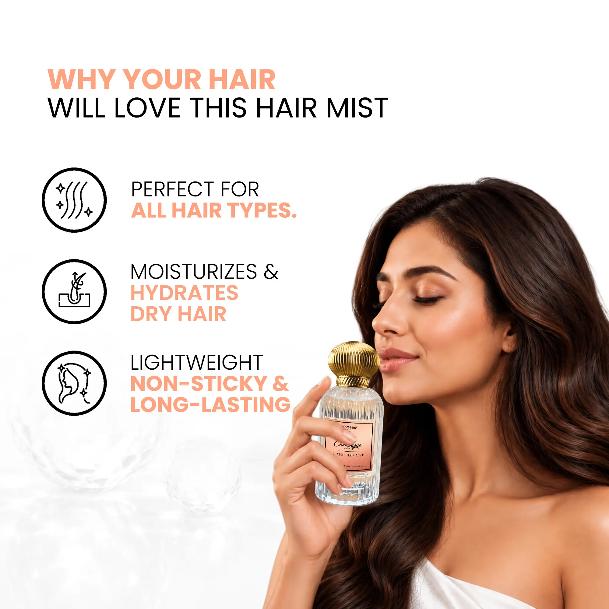 Champagne Hair Mist – Luxury Fragrance, Hydration & Shine in Every Spray 5 Champagne Hair Mist Benefits