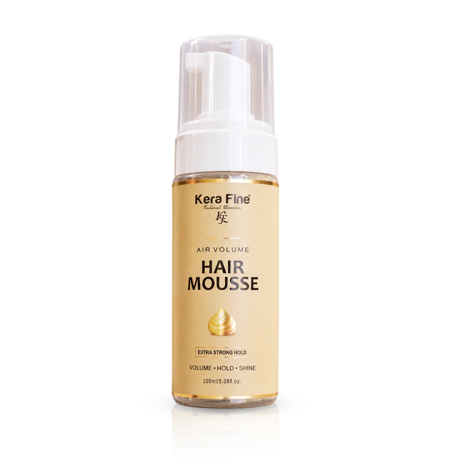 Kera Fine Hair Mousse for All Hair Types | Strong Hold, Lightweight Volume & Natural Shine | 250ml 4 Hair Mousse