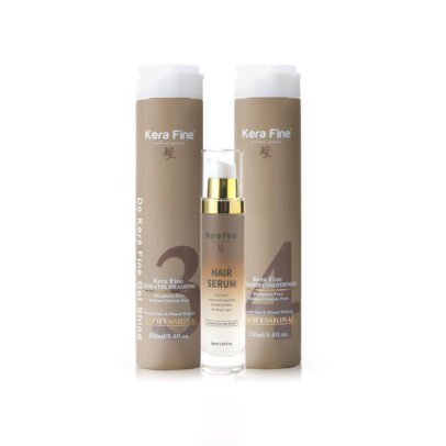 Keratin Shampoo, Conditioner & Hair Serum Combo